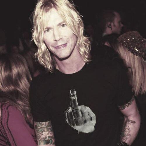 Duff McKagan with a Middle Finger t-shirt.  PYGear.com