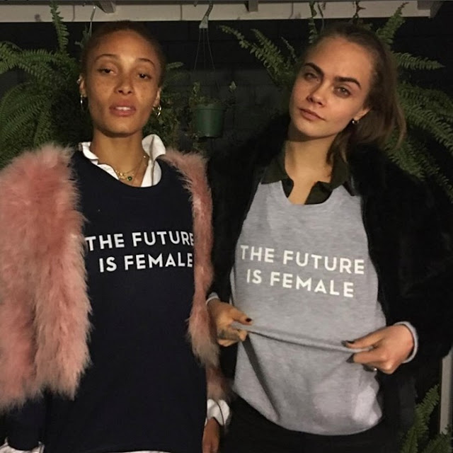 Cara Delevingne THE FUTURE IS FEMALE feminist t-shirt. PYGOD.COM