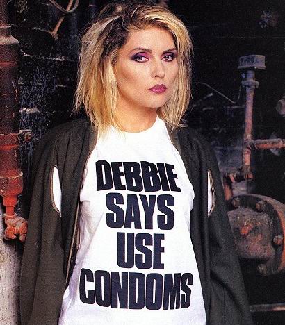Blondie / Debbie Harry 'DEBBIES SAYS USE CONDOMS' shirt. PYGear.com