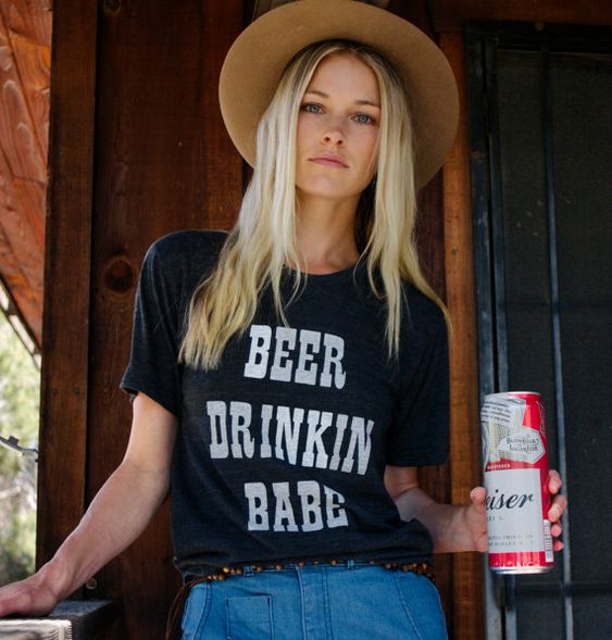 'BEER DRINKIN BABE' tee shirt. PYGear.com