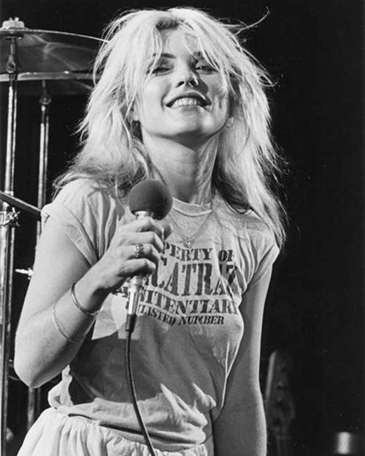 'Property Of Alcatraz Penitentiary Enlisted Number' shirt worn by Blondie Debbie Harry. PYGOD.COM