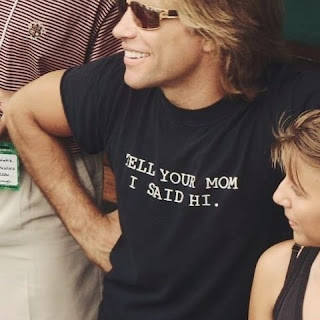 'Tell Your Mom I Said Hi' t-shirt worn by Jon Bon Jovi. PYGear.com