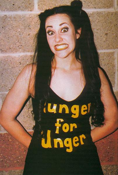 'Hunger for Unger' shirt worn by Daffney in WCW pro wrestling. PYGear.com