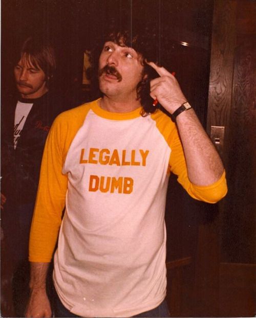 'Legally Dumb' shirt worn by Burton Cumming. PYGear.com
