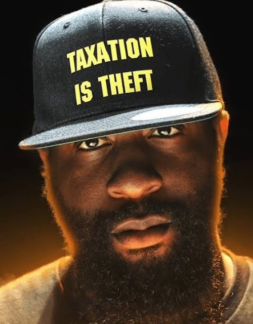 Eric July Taxation is Theft hat. PYGear.com