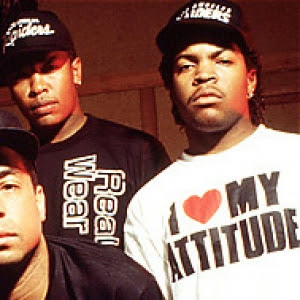 'I LOVE MY ATTITUDE' as worn by Ice Cube of N.W.A.(Niggas With Attitude) the first and most infamous gangsta rap band ever.  PYGear.com