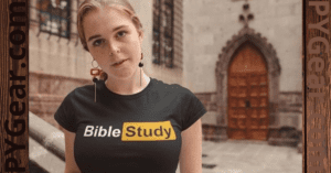 Bible Study pornhub logo parody tee. PYGear.com