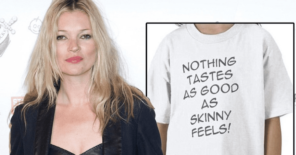 Kate Moss Nothing Tastes As Good As Skinny Feels t-shirt. PYGear.com