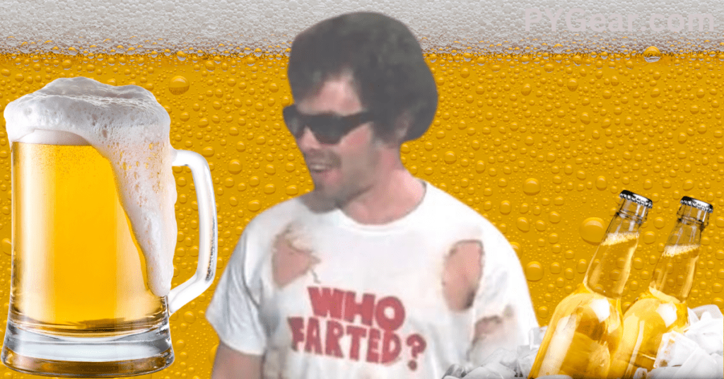 Booger WHO FARTED t-shirt beer. PYGear.com