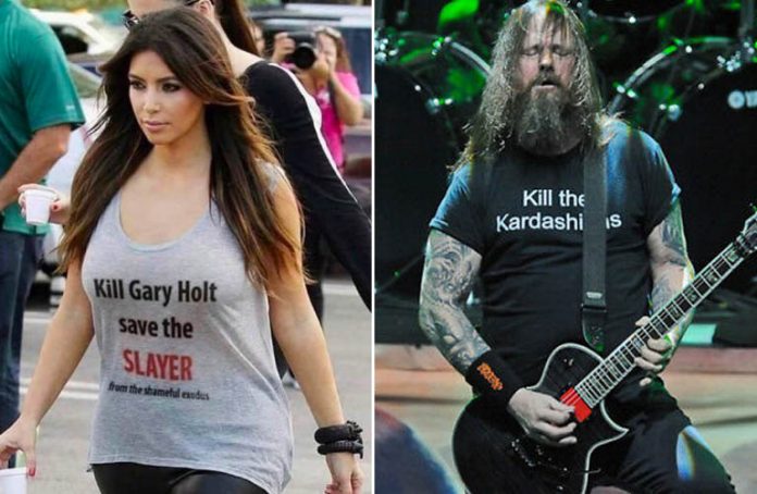Kim Kardashian shirt answer to Gary Holt Kill the Kardashians shirt. PYGear.com