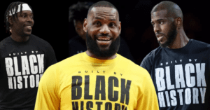 NBA Black History warmups shirt as worn by Lebron James. PYGear.com