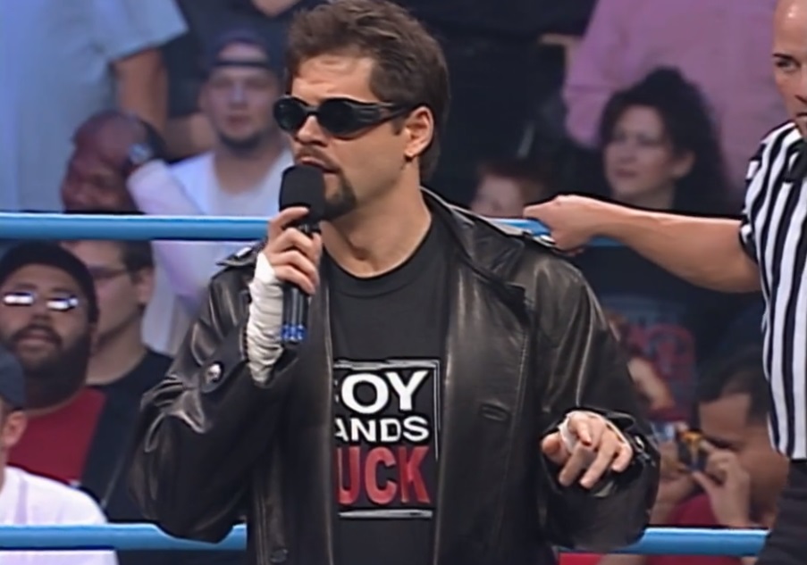 WCW Mayhem 2000 Mancow Muller shirt Boy Bands SUCK. PYGear.com
