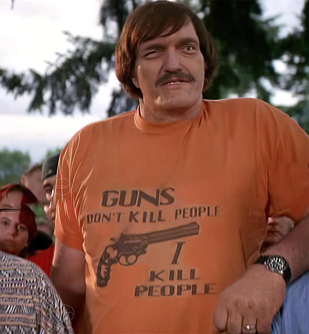 Guns Don't Kill People I Kill People Happy Gilmore giant t-shirt Richard Kiel. PYGear.com