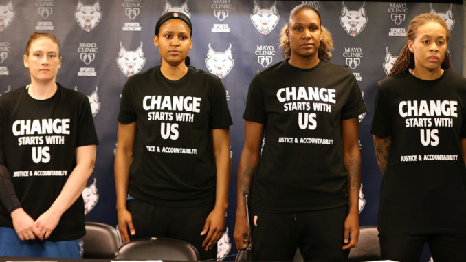 WNBA Player Activism 'Change Starts With Us' shirt. PYGear.com