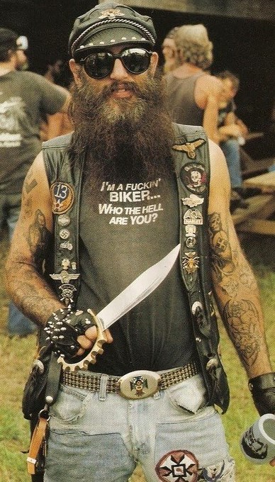 I'm a fuckin BIKER who the hell are YOU shirt vintage outlaw biker. PYGear.com