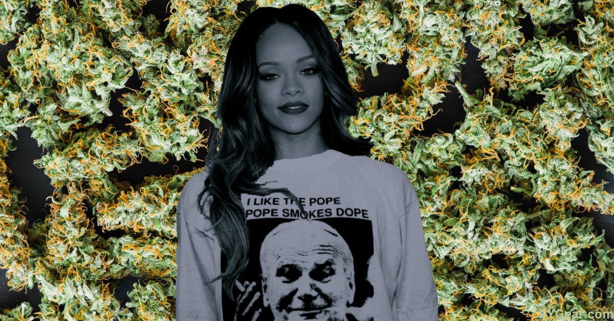 Rihanna I Like The Pope The Pope Smokes Dope T-Shirt. PYGear.com