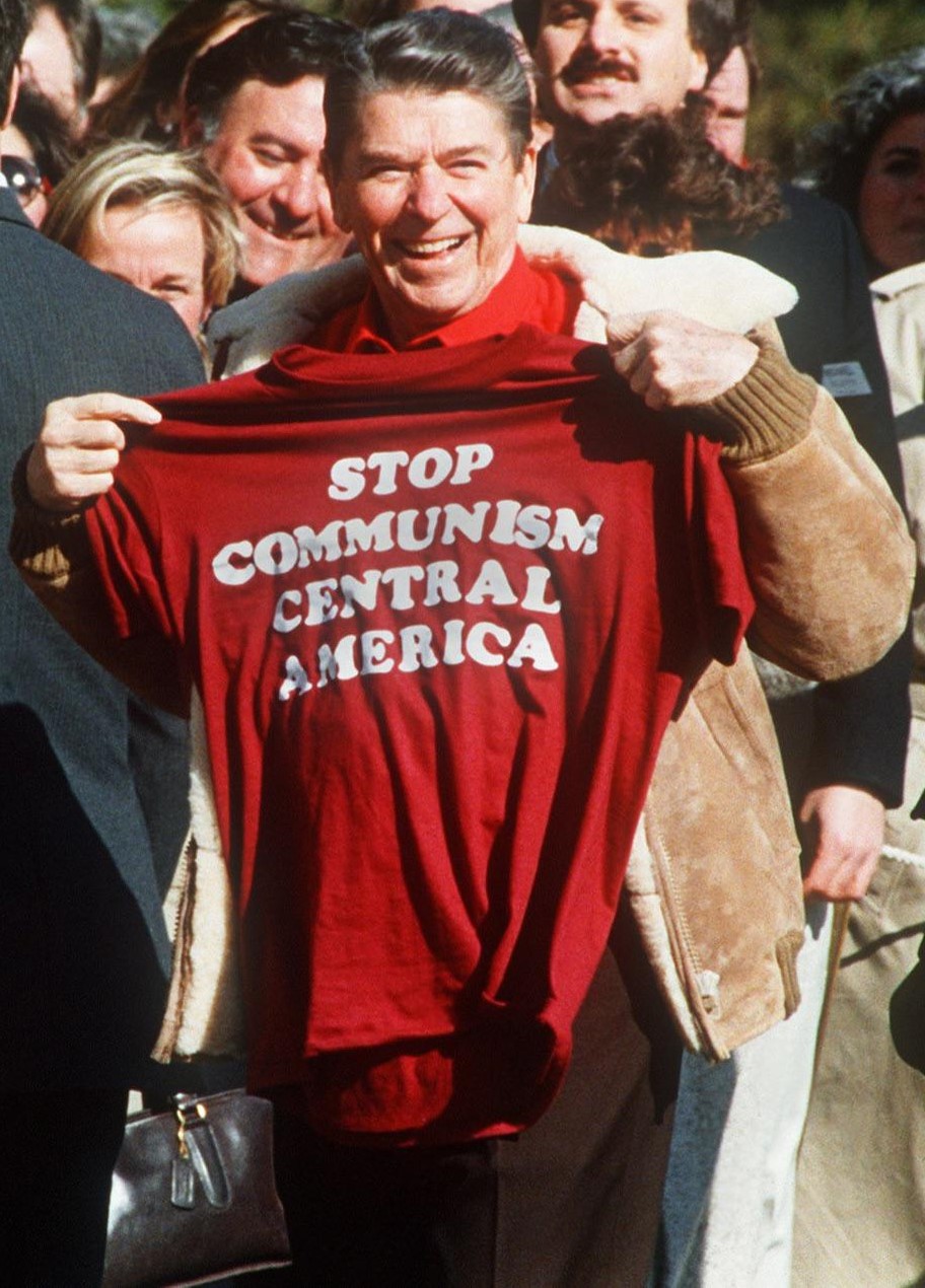 Ronal Reagan STOP COMMUNISM in CENTRAL AMERICA T-Shirt. PYGear.com