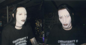 Chrisitianity is unnatural abnormal and perverse Marilyn Manson t-shirt